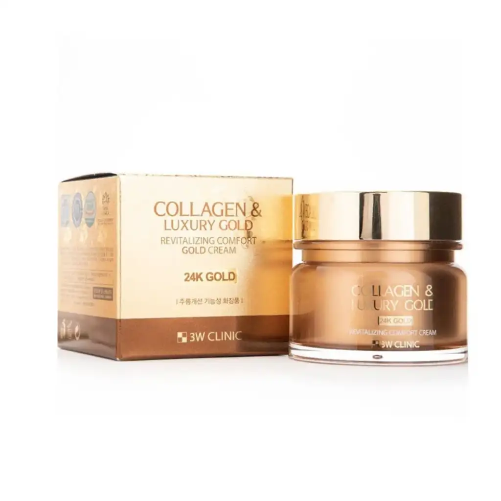 3W-Clinic-Collagen-And-Luxury-Gold-Cream-24k-Anti-Wrinkle-Effect-–-100g.webp 3W Clinic Collagen And Luxury Gold Cream 24k Anti-Wrinkle Effect – 100g - Image 1