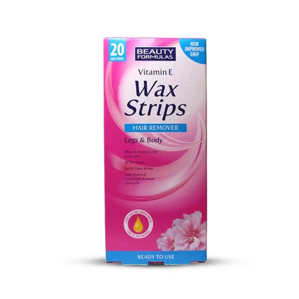 Beauty-Formulas-Vitamin-E-Wax-Strips-–-20-Pcs.webp Beauty Formulas Vitamin E Wax Strips – 20 Pcs - Image 1