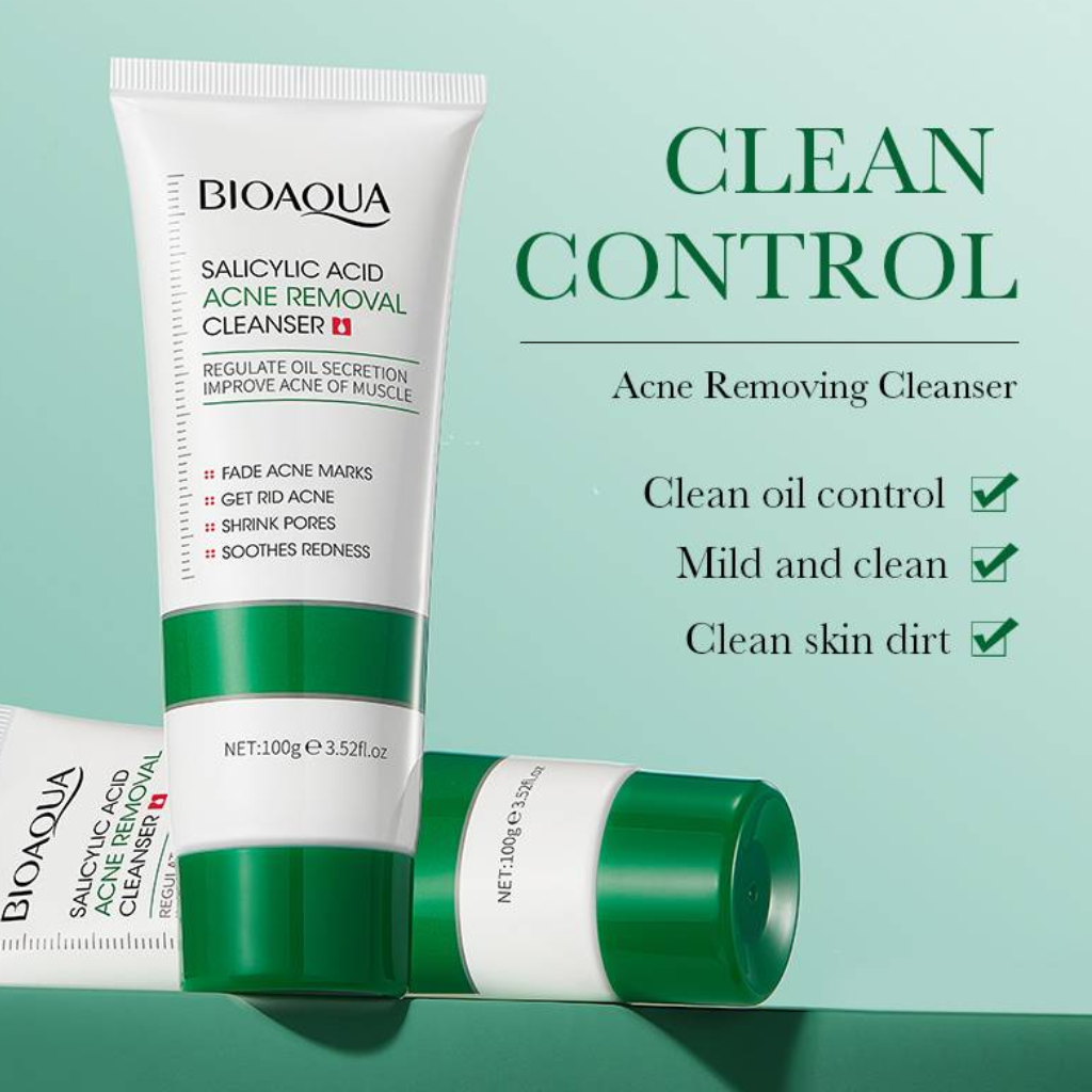 Bioaqua-Salicylic-Acid-Acne-Cleanser-Oil-Control-–-100g.webp Bioaqua Salicylic Acid Acne Cleanser Oil Control – 100g - Image 1