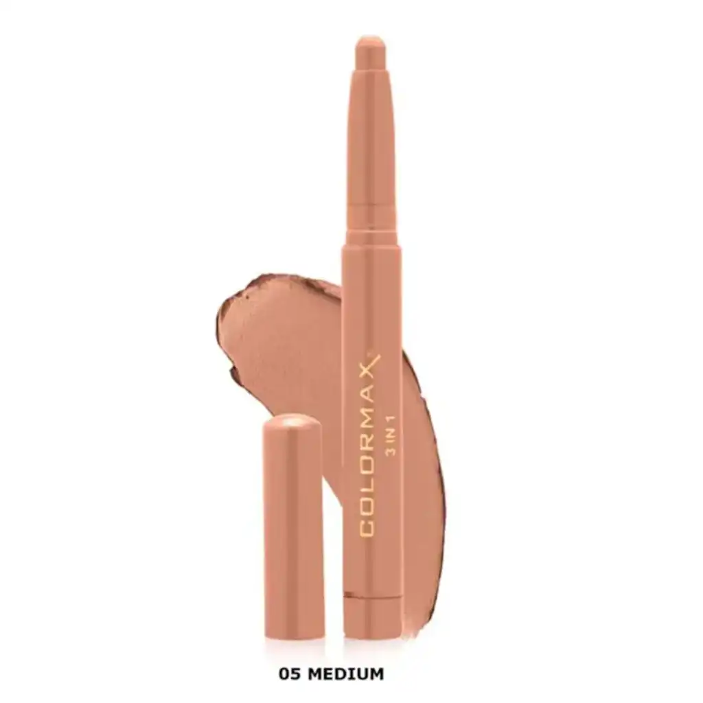 Colormax-3-in-1-Concealer-Corrector-and-Highlighter-–-Medium-05.webp Colormax 3 in 1 Concealer, Corrector and Highlighter – Medium 05 - Image 1