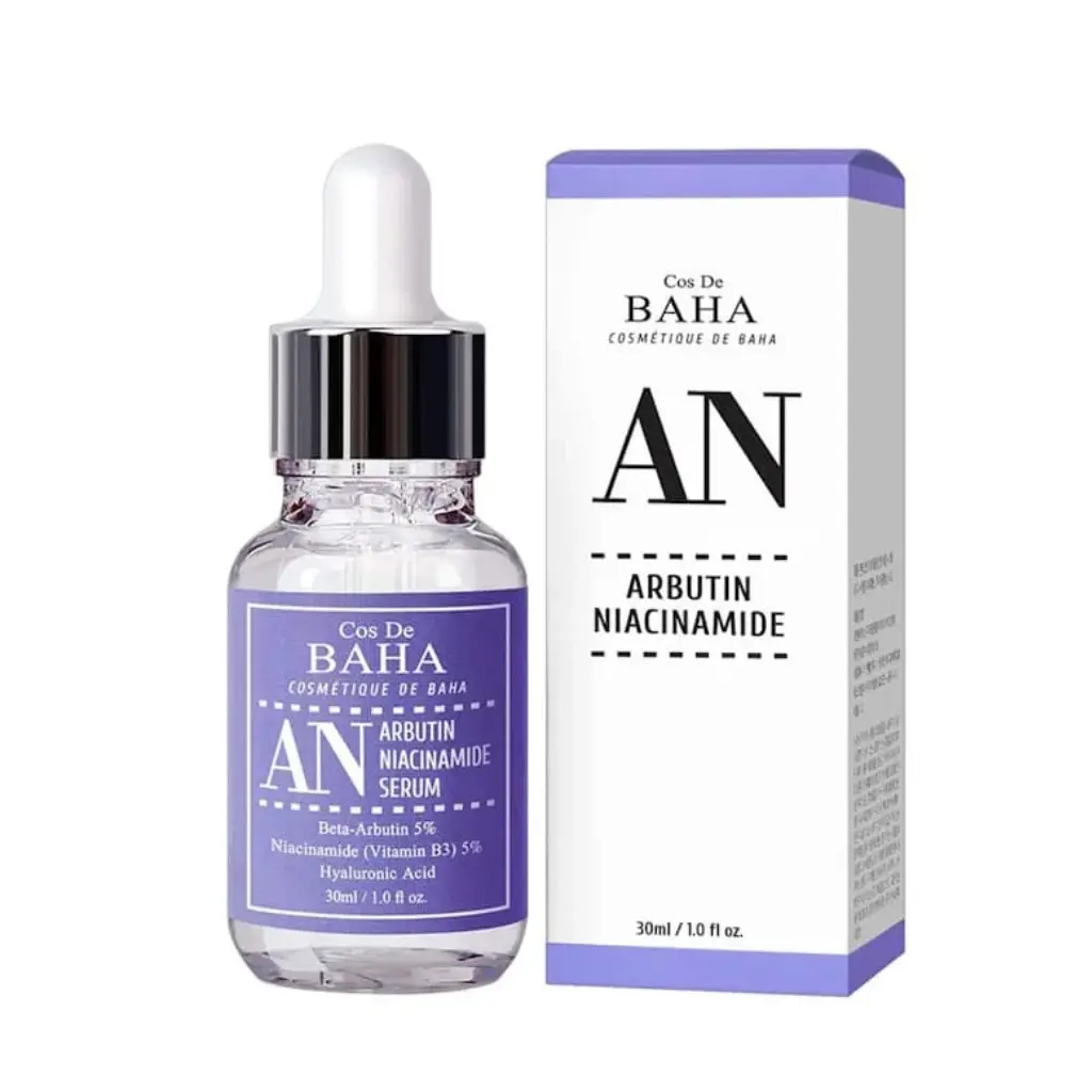 Cos-De-BAHA-Arbutin-Niacinamide-Serum-AN-30ml.webp Cos De BAHA Arbutin Niacinamide Serum AN 30ml - Image 1