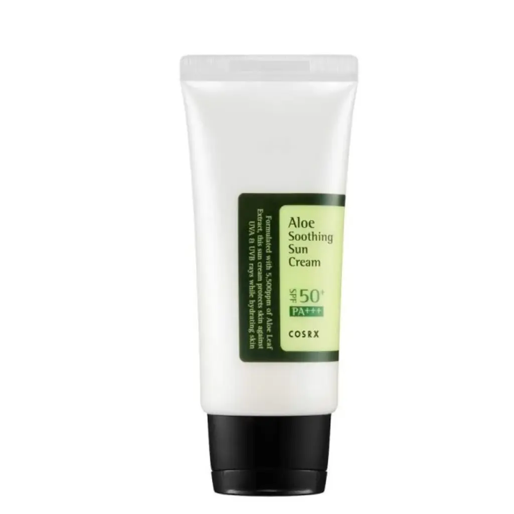 Cosrx-Aloe-Soothing-Sun-Cream-Spf50-Pa-50Ml-Cosrx-Aloe-Soothing-Sun-Cream-SPF50-PA-–-50ml-1.webp Cosrx Aloe Soothing Sun Cream SPF50+ PA+++ – 50ml - Image 1