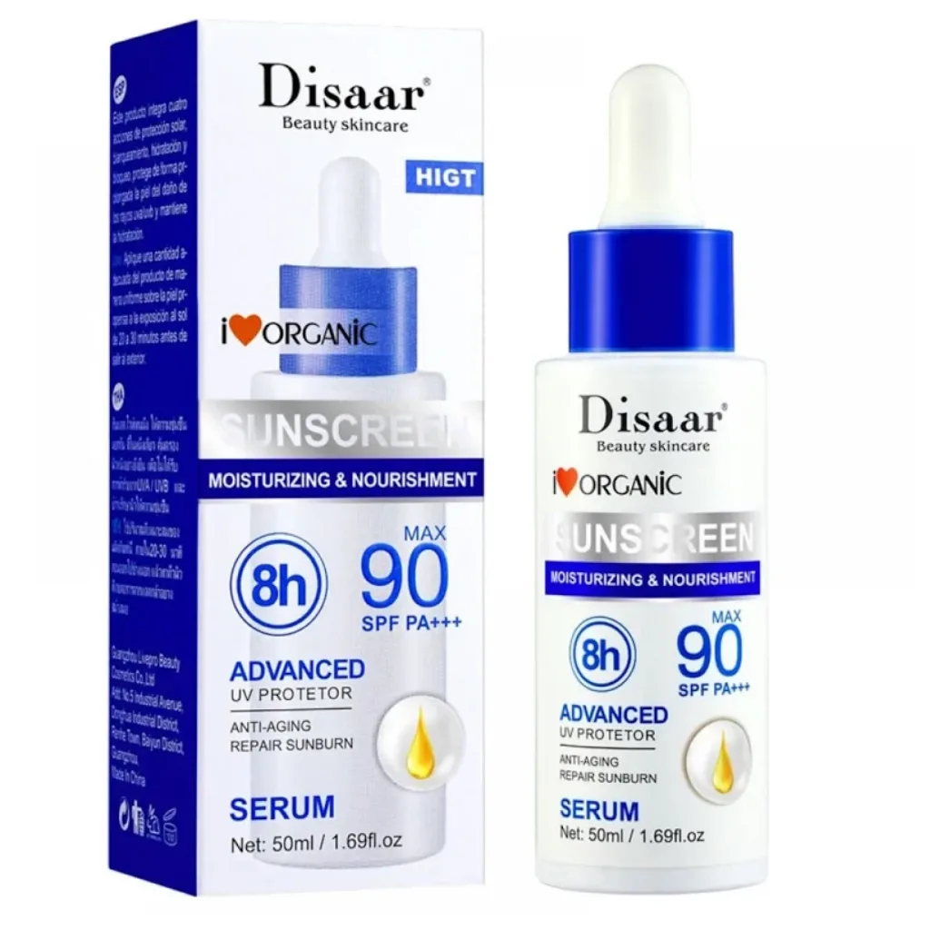 Disaar-Sunscreen-Serum-MAX-90-SPF-PA-–-50ml.webp Disaar Sunscreen Serum MAX 90 SPF PA+++ – 50ml - Image 1