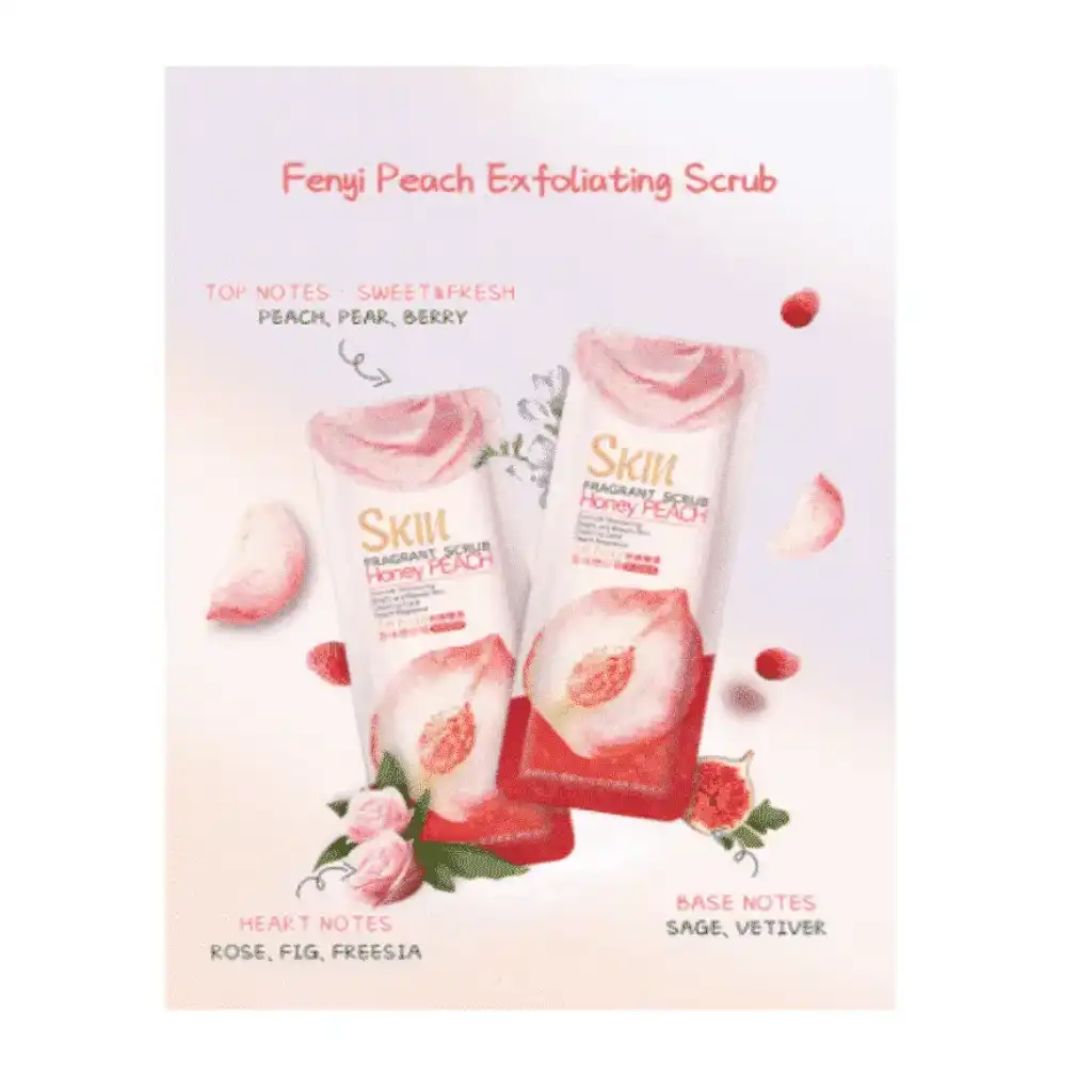 Fenyi-Honey-Peach-Body-Scrub-Mini-3g.webp Fenyi Honey Peach Body Scrub Mini 3g - Image 1