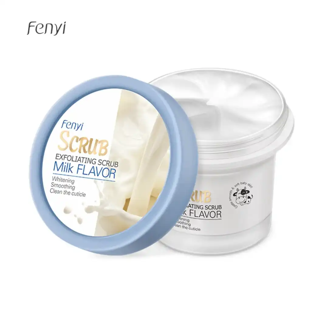 Fenyi-Milk-Body-Scrub-Exfoliating-Gel-Brightening-100g.webp Fenyi Milk Body Scrub & Exfoliating Gel | Brightening 100g - Image 1