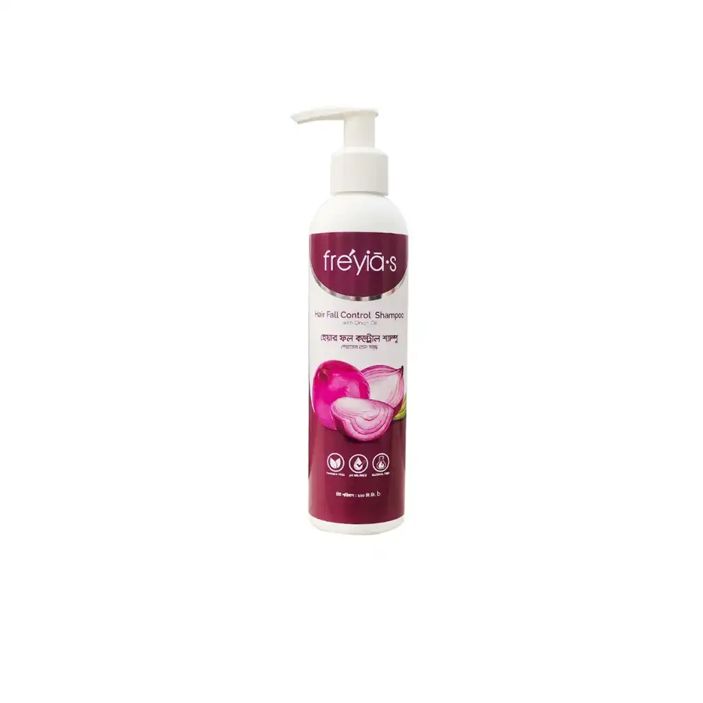Freyias-Onion-Oil-Shampoo-Hair-Fall-Control-–-220ml.webp Freyias Onion Oil Shampoo Hair Fall Control – 220ml - Image 1