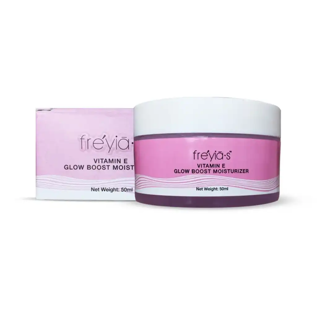 Freyias-Vitamin-E-Glow-Boost-Moisturizer-–-50ml.webp Freyias Vitamin E Glow Boost Moisturizer – 50ml - Image 1
