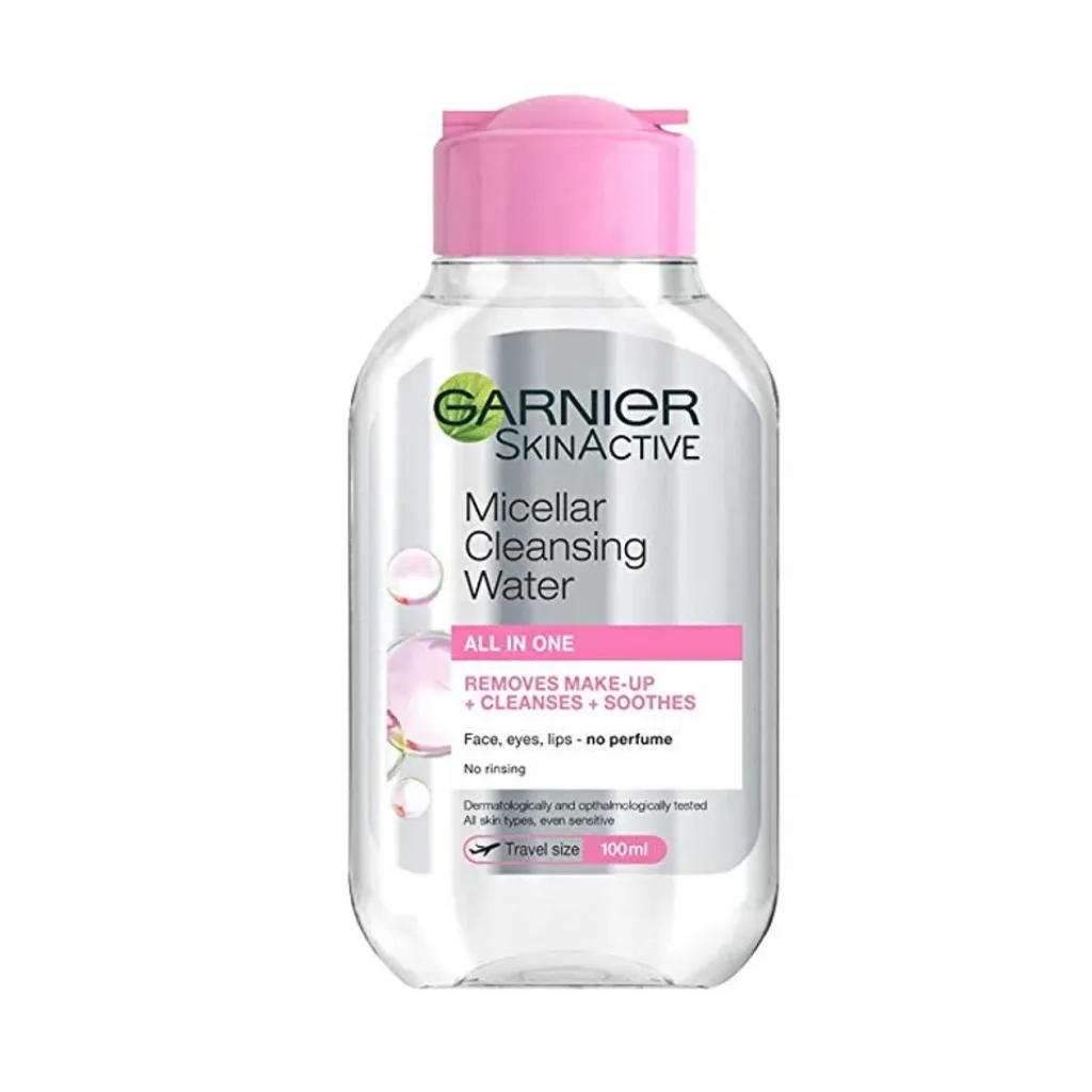 Garnier-Skin-Active-Micellar-Cleansing-Water-–-100ml.webp Garnier Skin Active Micellar Cleansing Water – 100ml - Image 1
