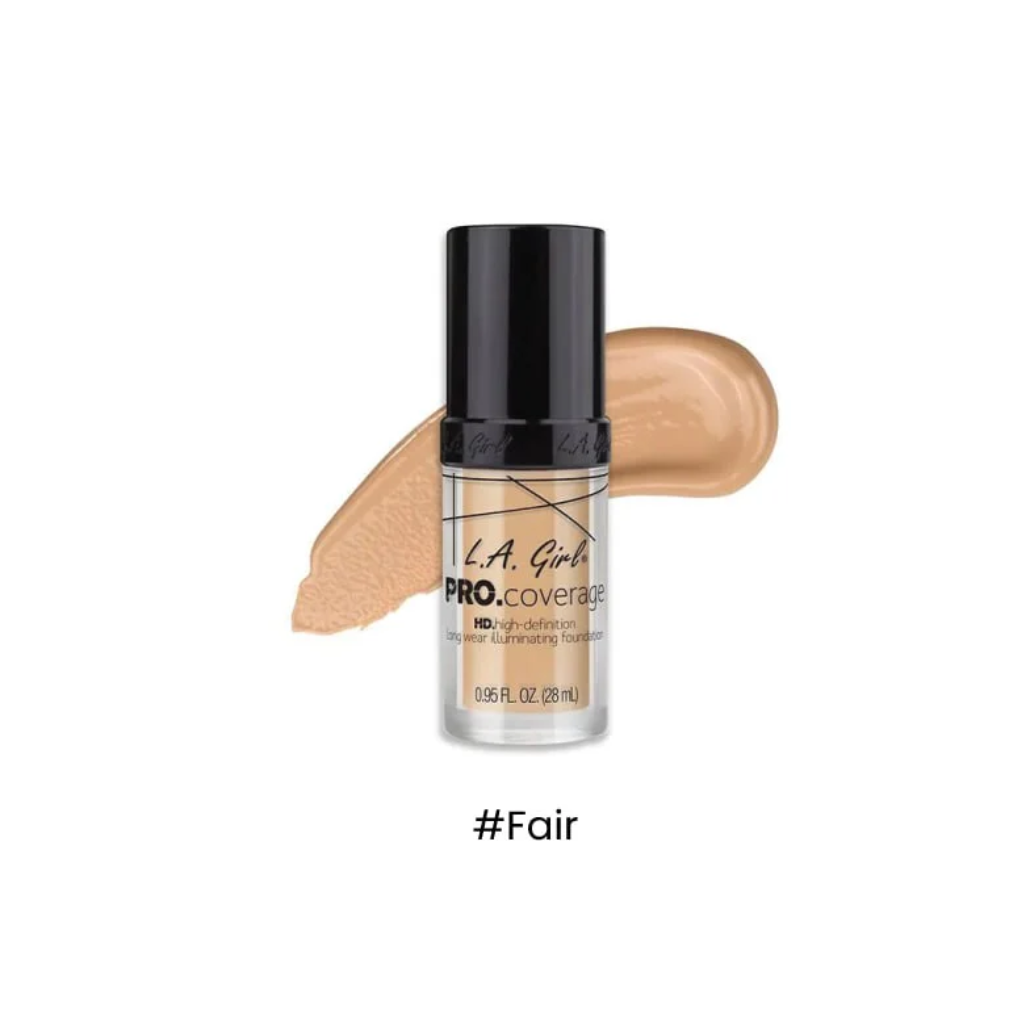 L.A.-Girl-Pro-Coverage-Illuminating-Foundation-–-Fair-28ml-.webp L.A. Girl Pro Coverage Illuminating Foundation – Fair ( 28ml ) - Image 1