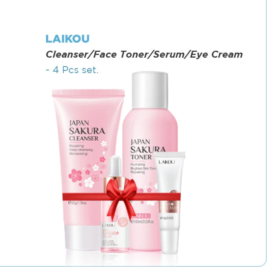 LAIKOU-Sakura-CleanserFace-TonerSerumEye-Cream-Set-4-Pcs.webp LAIKOU Sakura (Cleanser/Face Toner/Serum/Eye Cream) Set 4 Pcs - Image 1
