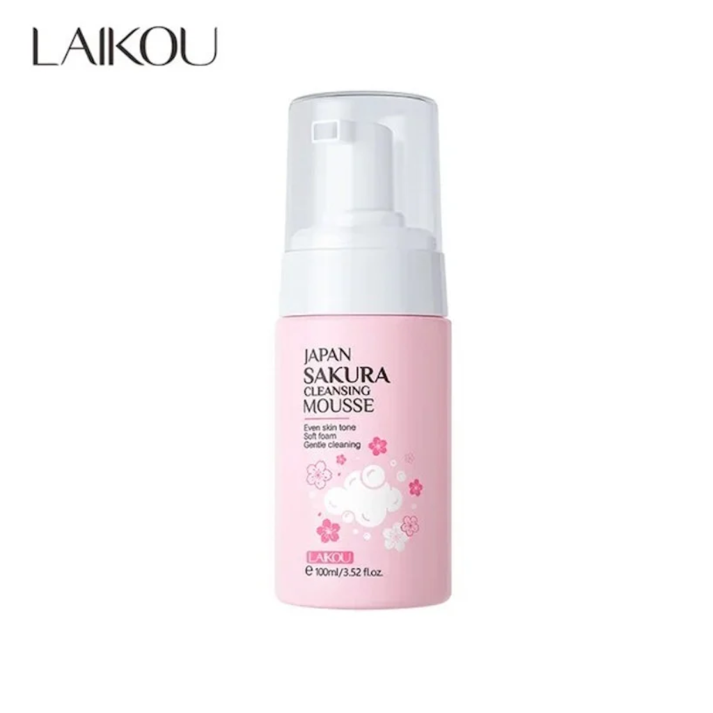 Laikou-Japan-Sakura-Cleansing-Mousse-Face-Cleanser-–-100ml.webp Laikou Japan Sakura Cleansing Mousse Face Cleanser – 100ml - Image 1
