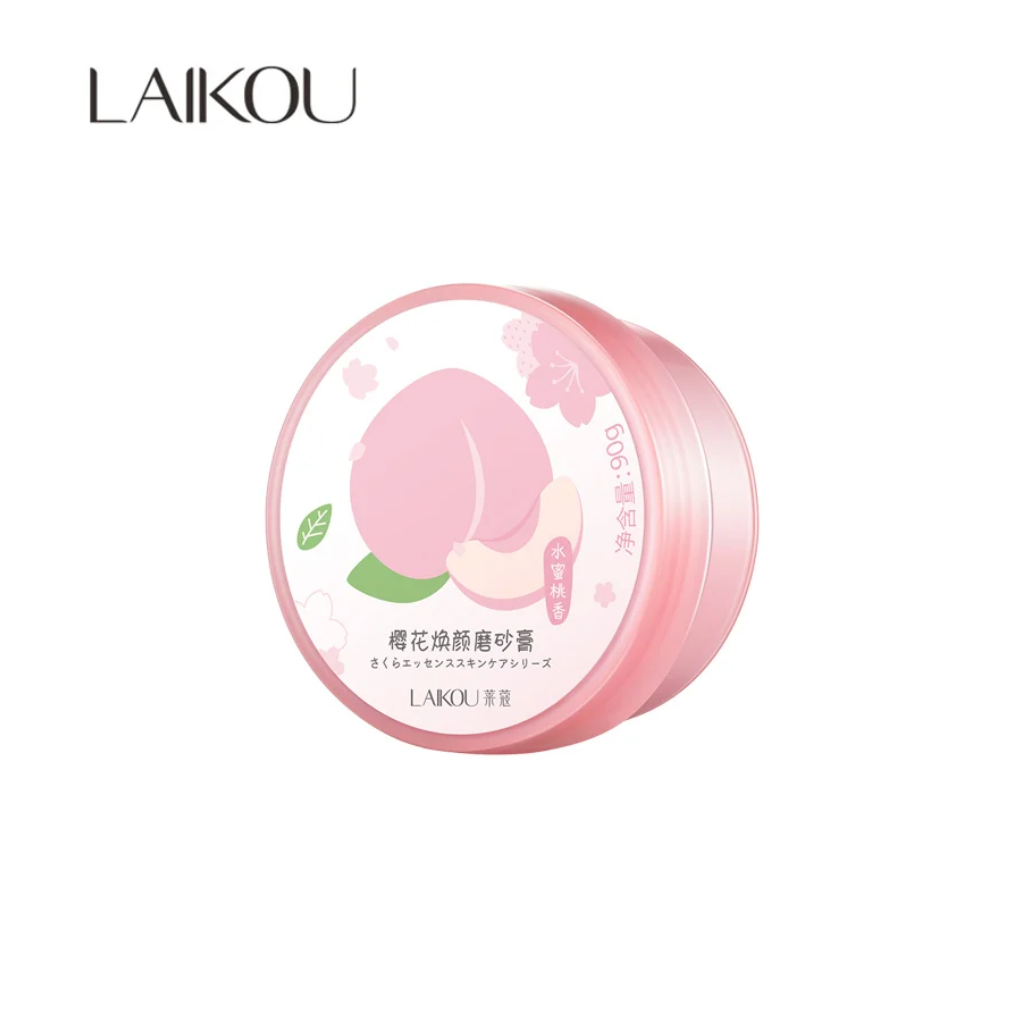 Laikou-Peach-Body-Scrub-90g.png Laikou Peach Body Scrub 90g - Image 1