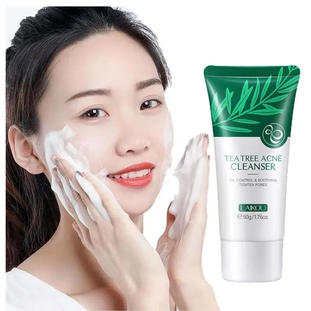 Laikou-Tea-Tree-Acne-Cleanser-–-50gm.webp Laikou Tea Tree Acne Cleanser – 50gm - Image 1