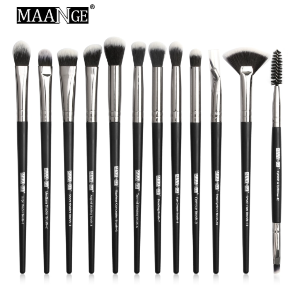 Maange-12-pcs-Eye-Brush-Sets-–-Black-Color.png Maange 12 pcs Eye Brush Sets – Black Color - Image 1
