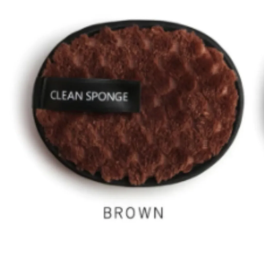 Maange-Makeup-Cleansing-Sponge-–-Double-Layer.webp Maange Makeup Cleansing Sponge – Double Layer Brown - Image 1