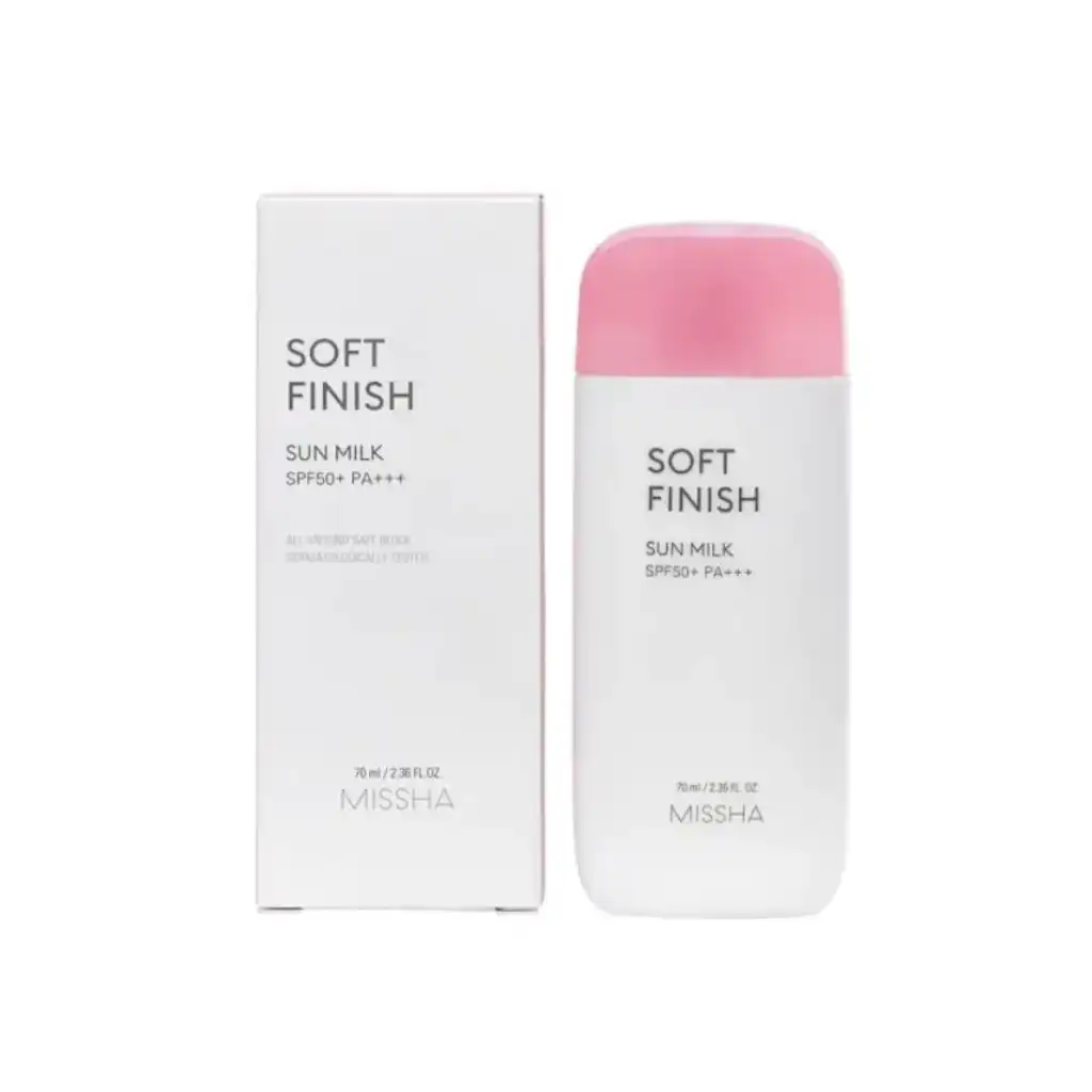 Missha-Soft-Finish-Sun-Milk-Sunscreen-SPF50-PA-–-70ml.webp Missha Soft Finish Sun Milk Sunscreen SPF50+ PA+++ – 70ml - Image 1