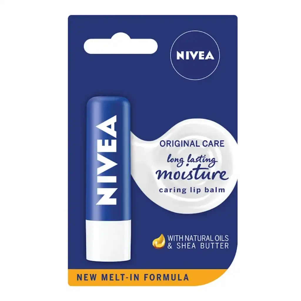 Nivea-Long-Lasting-Moisture-Caring-Lip-Balm-–-Shea-Butter.webp Nivea Long Lasting Moisture Caring Lip Balm – Shea Butter - Image 1