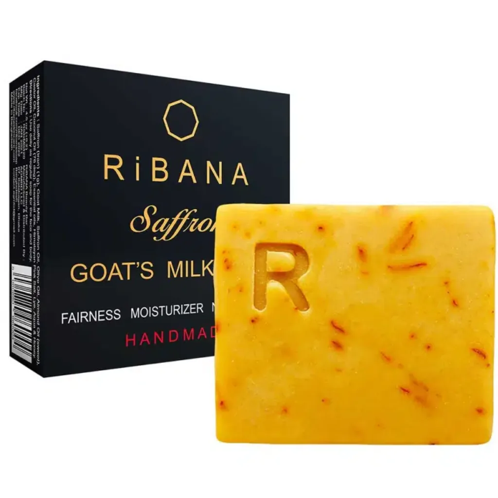 Ribana-Saffron-Goats-Milk-Soap-–-120g.webp Ribana Saffron Goats Milk Soap – 120g - Image 1