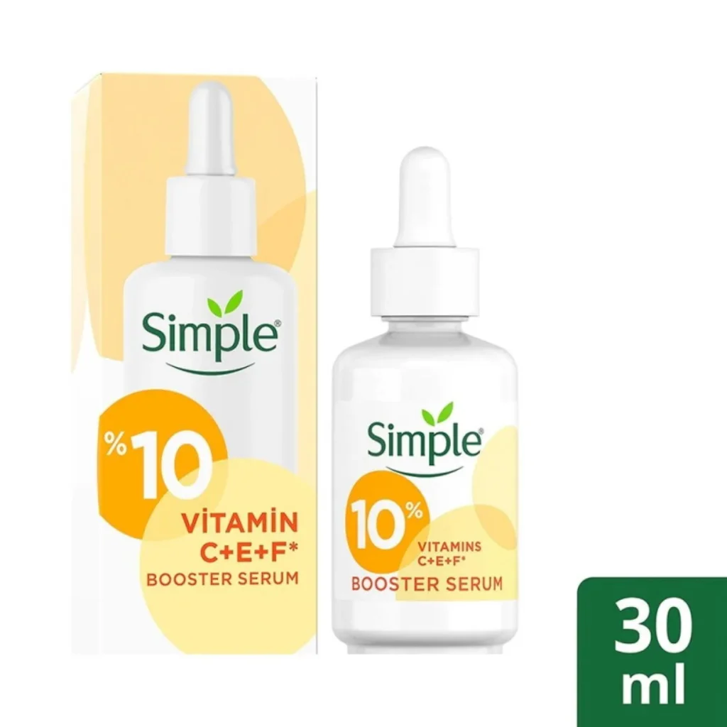 Simple-Booster-Serum-10-Vitamin-CEF-30ml.webp Simple Booster Serum 10% Vitamin C+E+F 30ml - Image 1