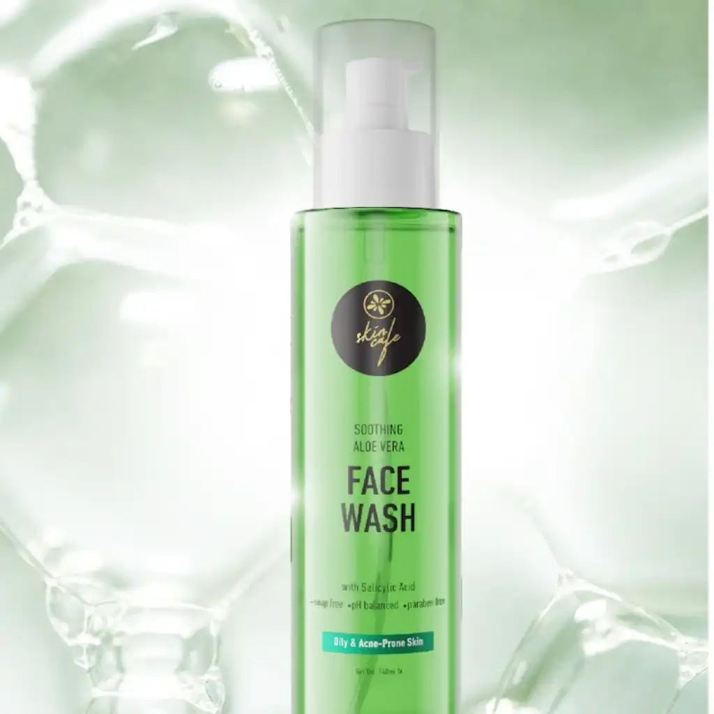 Skin-Cafe-Aloe-Vera-Facewash-With-Salicylic-Acid-–-140ml.webp Skin Cafe Aloe Vera Facewash With Salicylic Acid – 140ml - Image 1