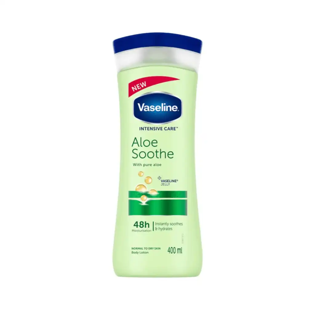 Vaseline-Intensive-Care-Aloe-Soothe-With-Pure-Aloe-Lotion-–-400ml.webp Vaseline Intensive Care Aloe Soothe With Pure Aloe Lotion – 400ml - Image 1