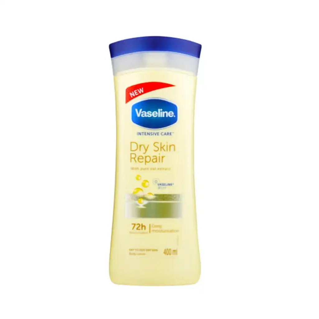 Vaseline-Intensive-Care-Dry-Skin-Repair-Lotion-–-400ml.webp Vaseline Intensive Care Dry Skin Repair Lotion – 400ml - Image 1