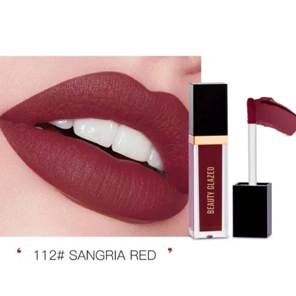 Beauty glazed matte liquid lipstick Sangria Red 112