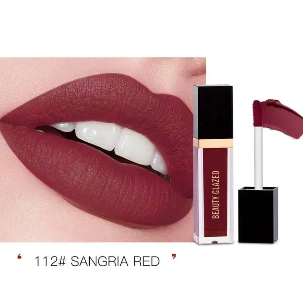 beauty-glazed-matte-liquid-lipstick-Sangria-Red-112.webp Beauty glazed matte liquid lipstick Sangria Red 112 - Image 1