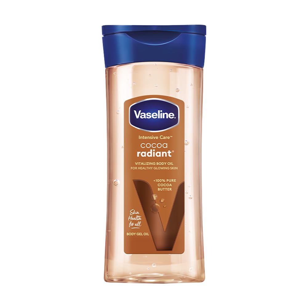 vaseline oil cocoa Vaseline Intensive Care Cocoa Radiant Body Oil with Cocoa Butter – 200ml - Image 1